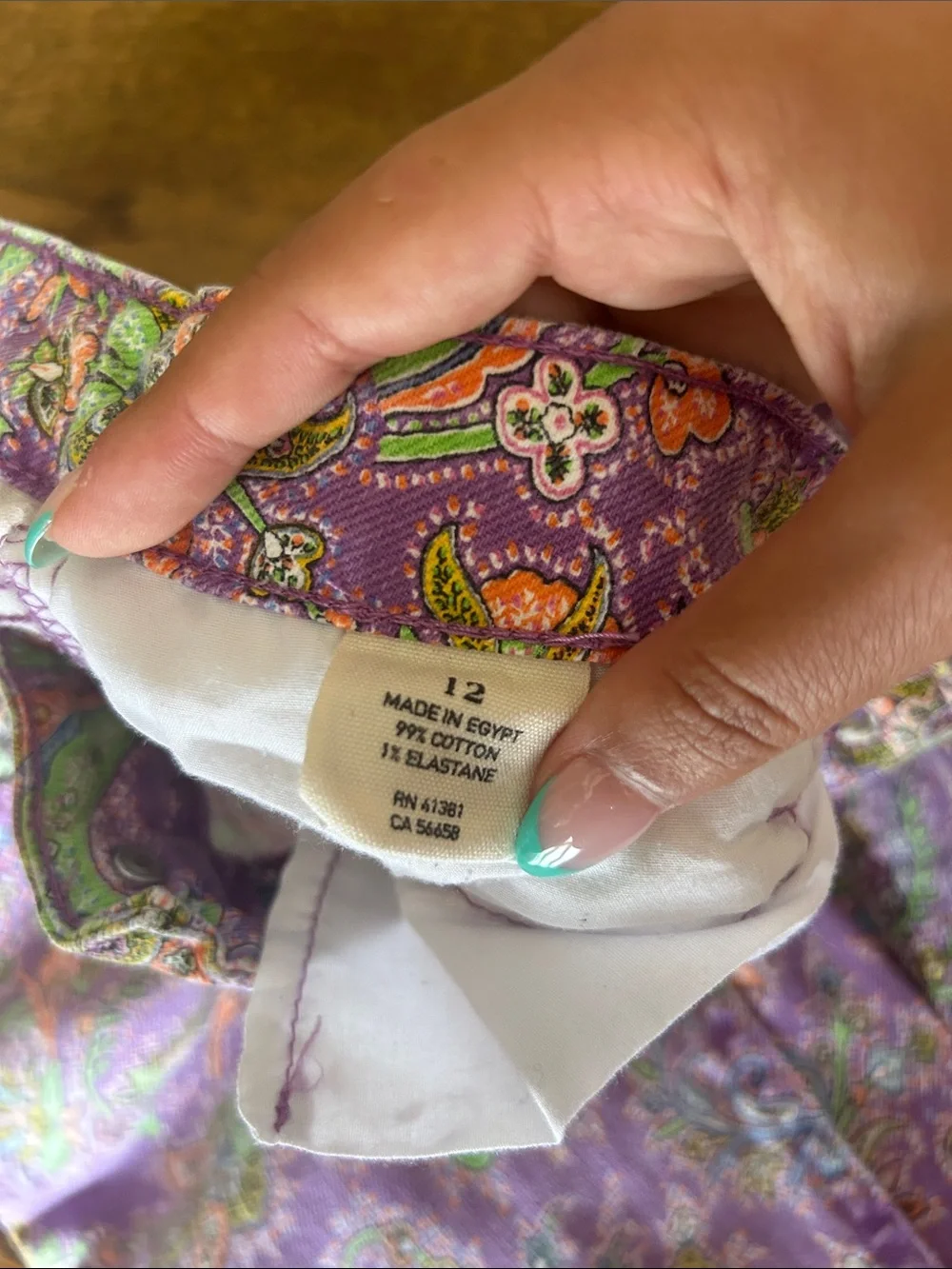 Purple Paisley Skinny Jeans - Girls size 12